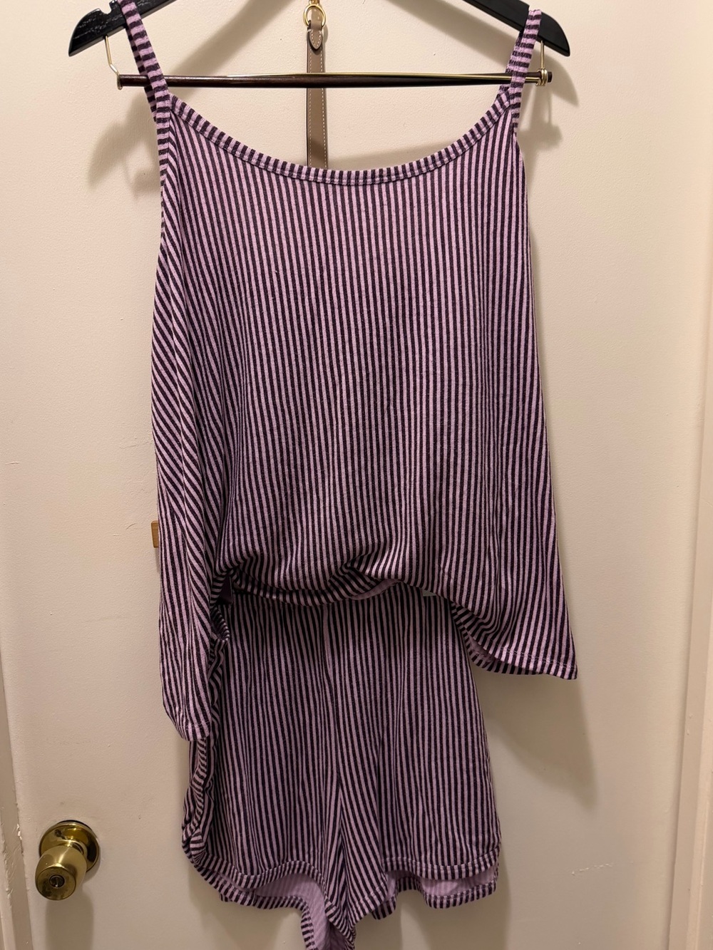Torrid Soft Striped Purple Women’s Sleep Set - Tank & Shorts